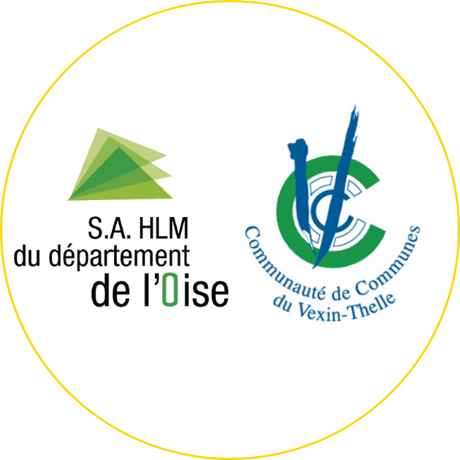 Logo du Vexin-Thelle et SA HLM du département de l'Oise - Conciergerie solidaire de l'Oise